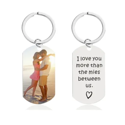 Personalized Photo Keychains Custom Name & Message Keychains for Gifts 