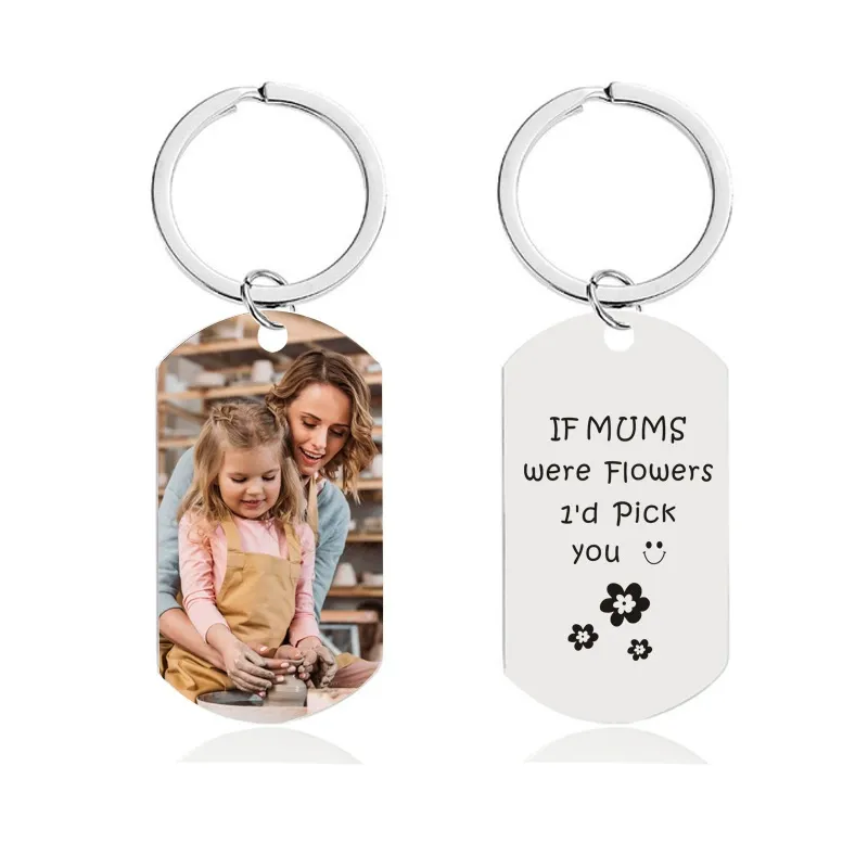 Personalized Photo Keychains Custom Name & Message Keychains for Gifts 