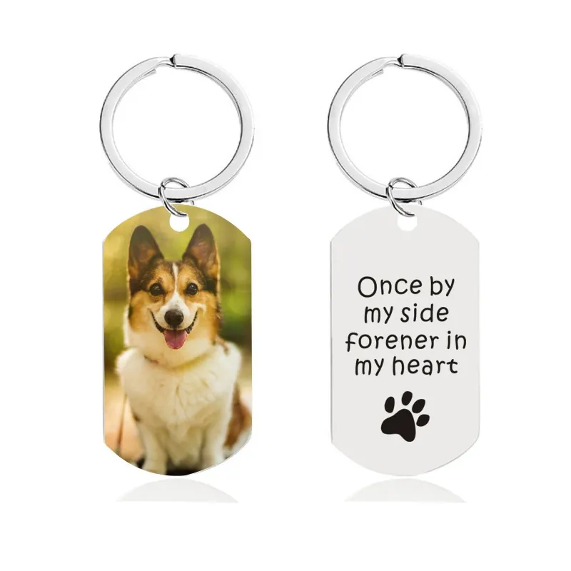 Personalized Photo Keychains Custom Name & Message Keychains for Gifts 