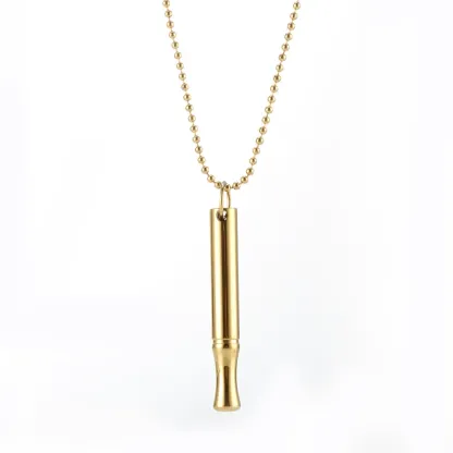 Meditation breathing decompression pendant necklace meditation slim waist round tube whistle