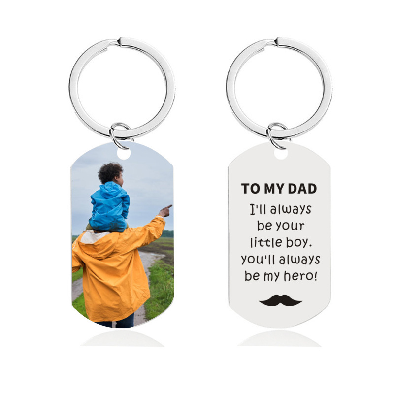 Personalized Photo Keychains Custom Name & Message Keychains for Gifts