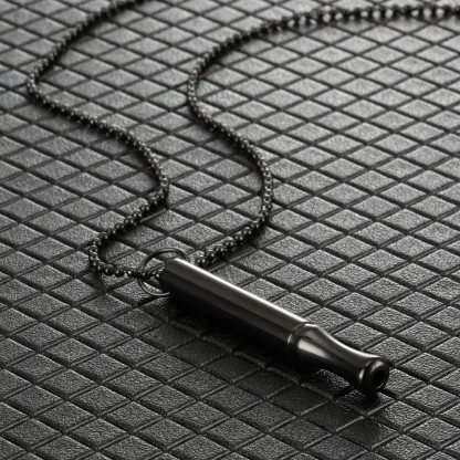 Meditation breathing decompression pendant necklace meditation slim waist round tube whistle