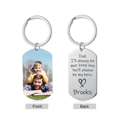 Personalized Photo Keychains Custom Name & Message Keychains for Gifts 