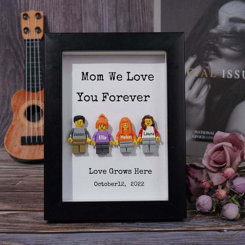 Personalized Minifigure Photo Frames To Customize Family Images For Mother’s Day