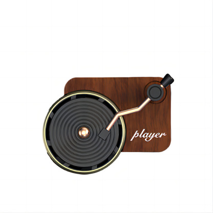 Car Air Freshener, Phonograph Record Player Design Turntable Diffuser