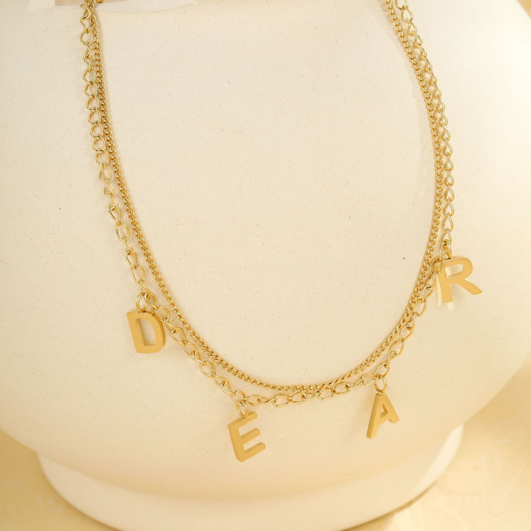 Customizable Name Letter Anklet, Fashionable Beach Anklet