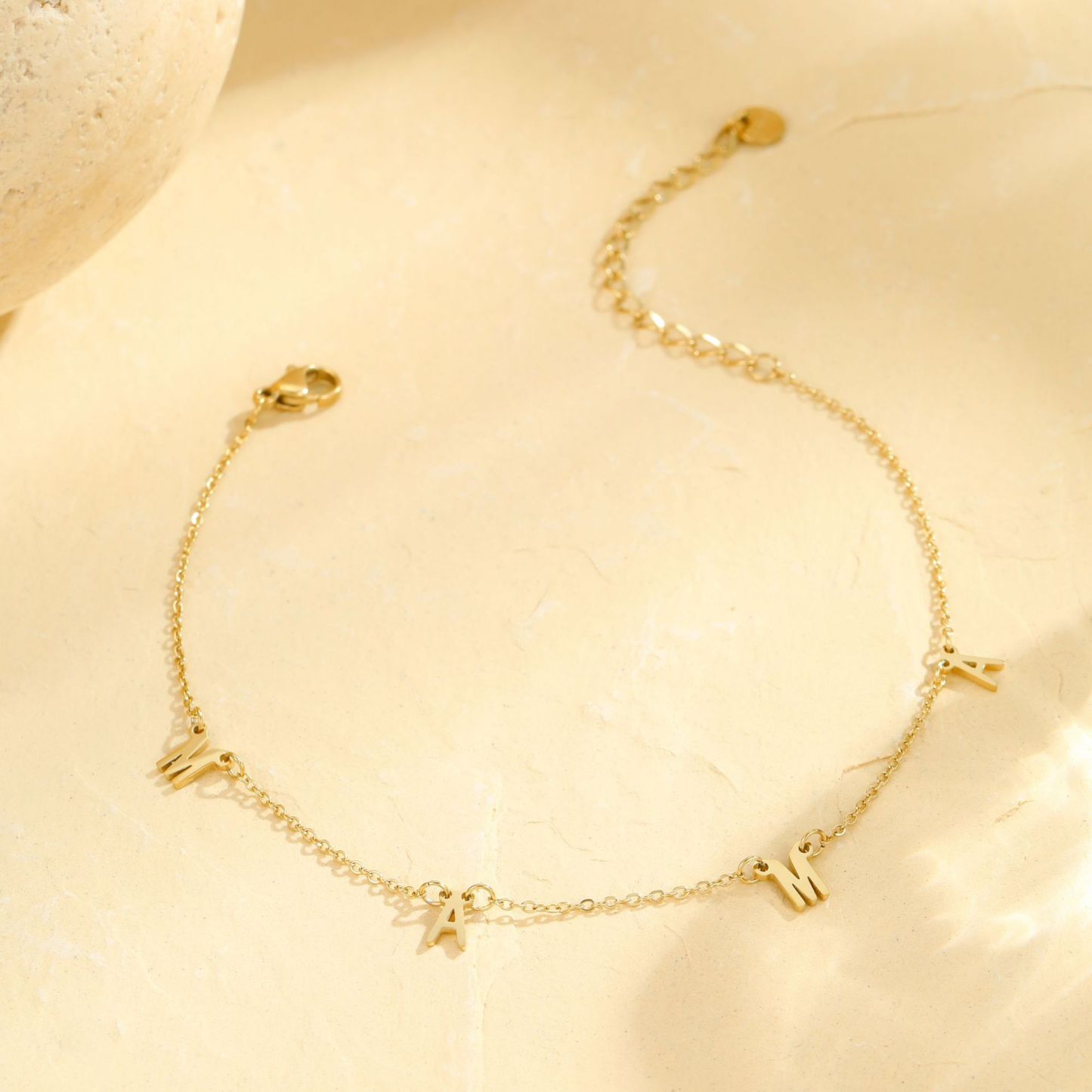 Customizable Name Letter Anklet, Fashionable Beach Anklet