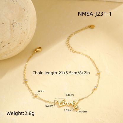 Customizable Name Letter Anklet, Fashionable Beach Anklet