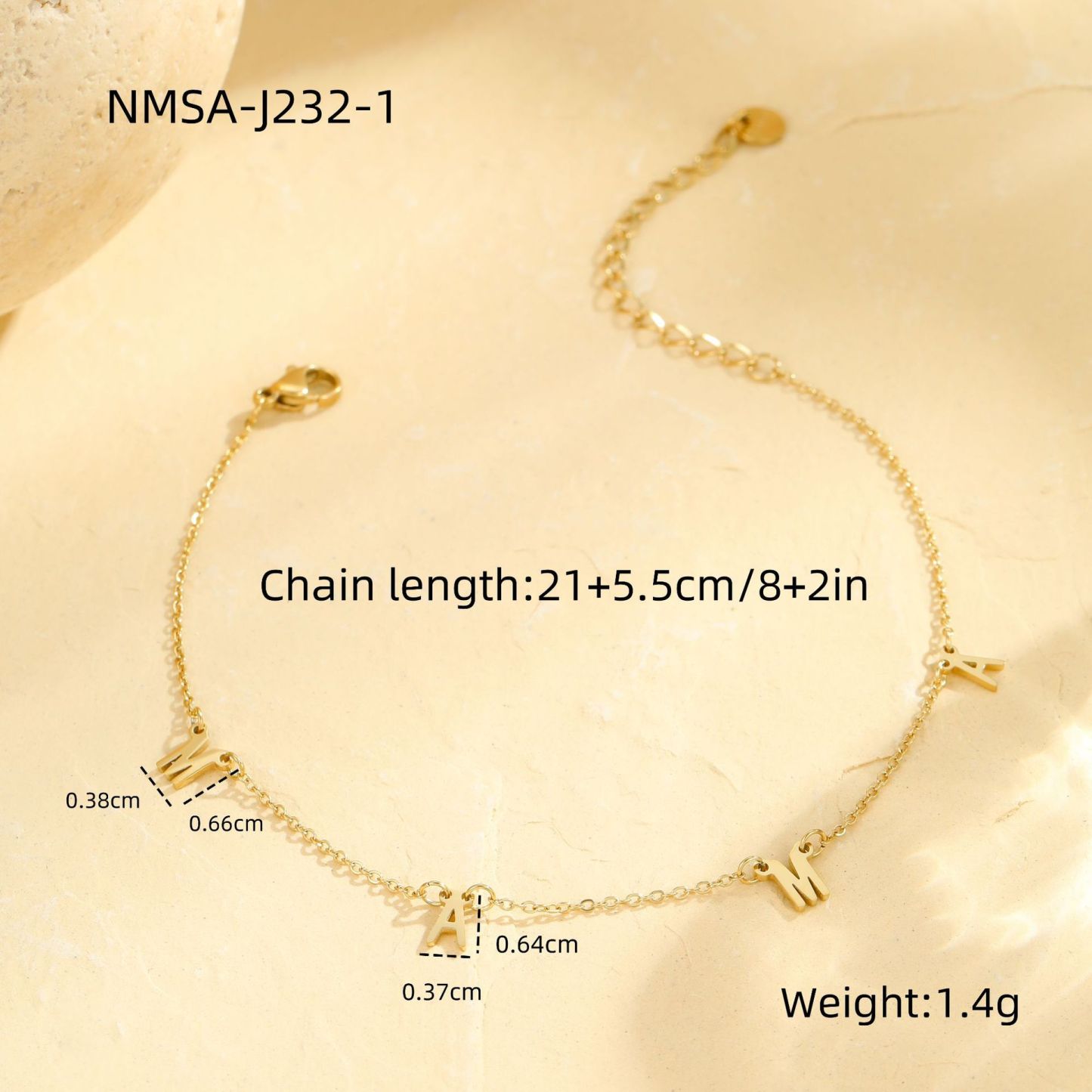 Customizable Name Letter Anklet, Fashionable Beach Anklet