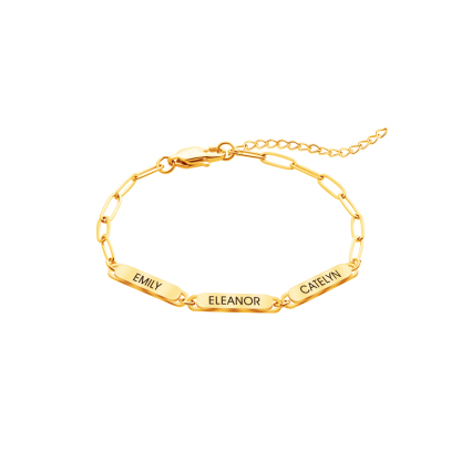 Personalized Chain Link Bracelet With Custom Charms For Her