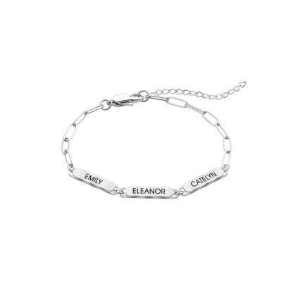 Personalized Chain Link Bracelet With Custom Charms For Her