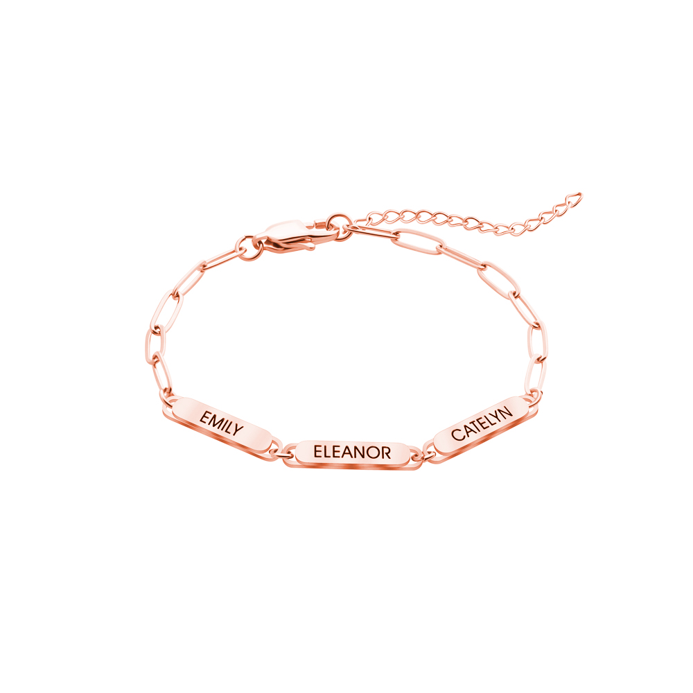 Personalized Chain Link Bracelet With Custom Charms For Her