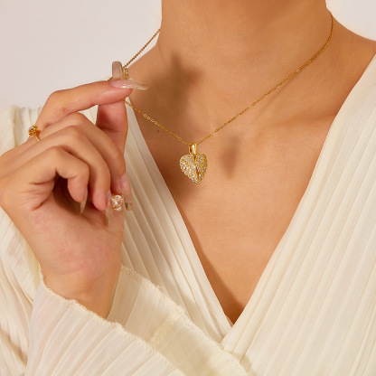 👼Angel Wings Necklace Personalized with Name Angel Locket Heart Necklace
