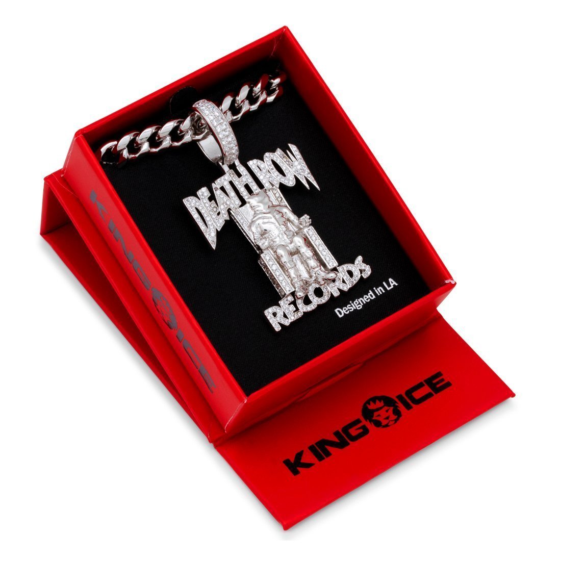 Hip Hop Death Row Records - Iced Logo Necklace