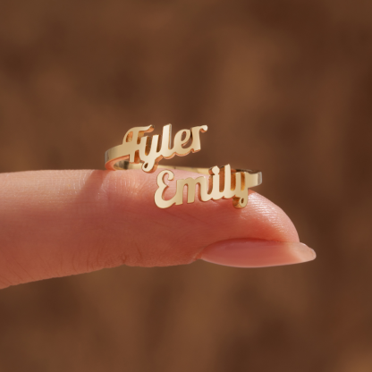Double Name Ring