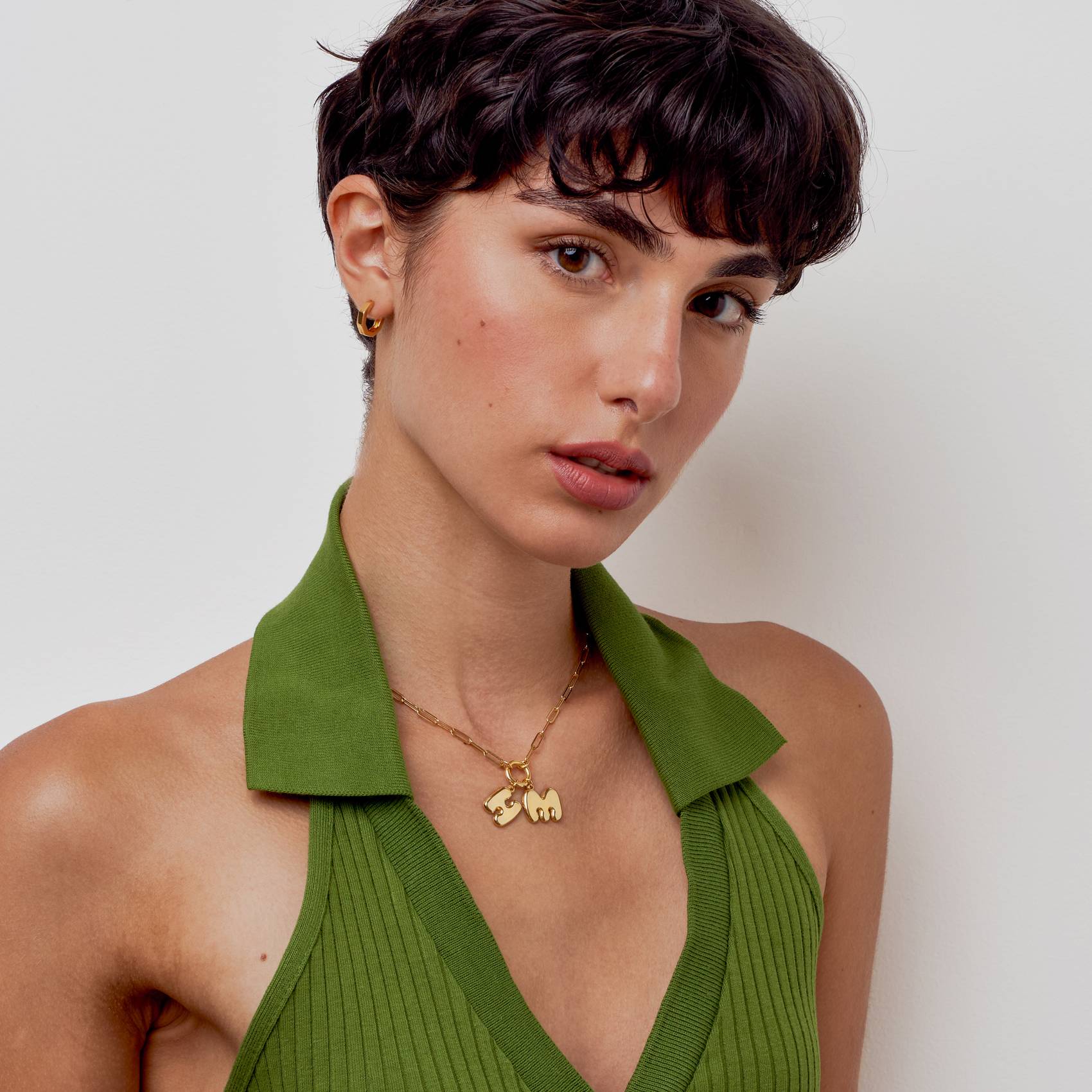 Bubble Up Initial Necklace