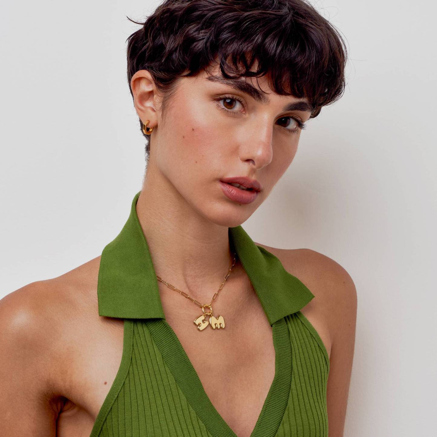 Bubble Up Initial Necklace