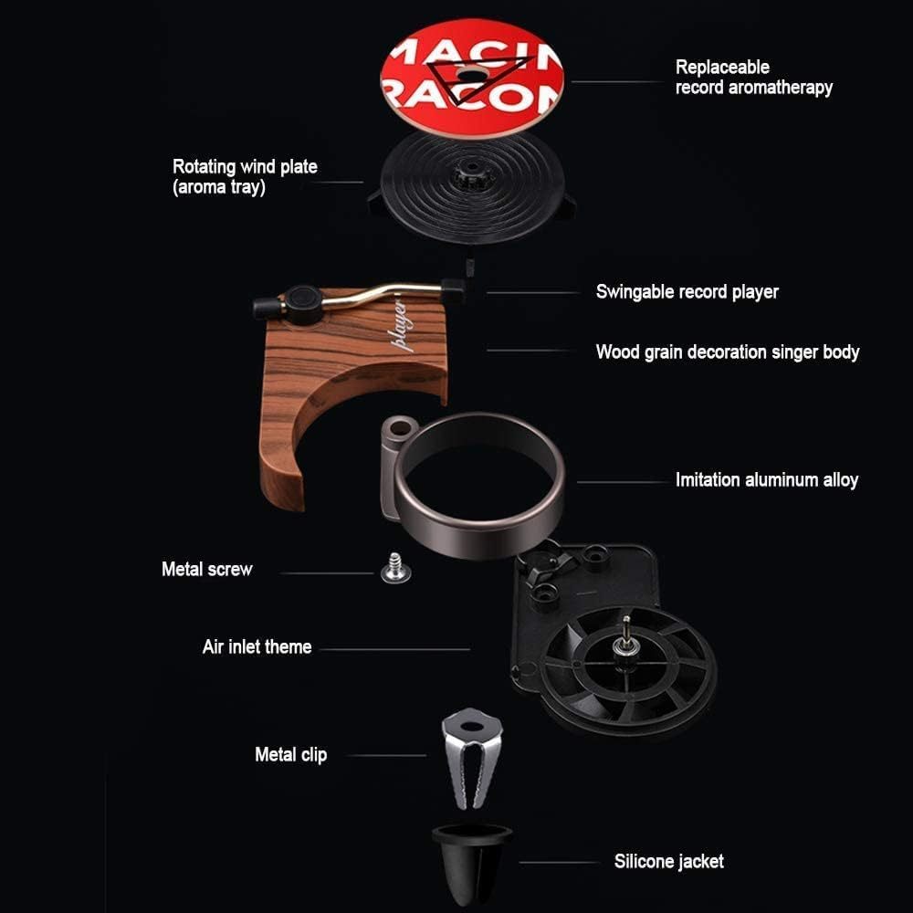 Car Air Freshener, Phonograph Record Player Design Turntable Diffuser