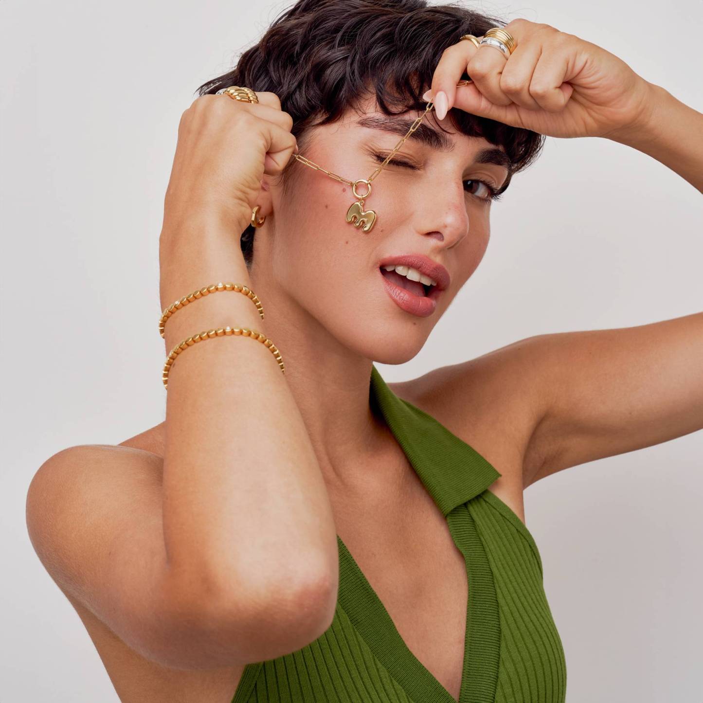 Bubble Up Initial Necklace