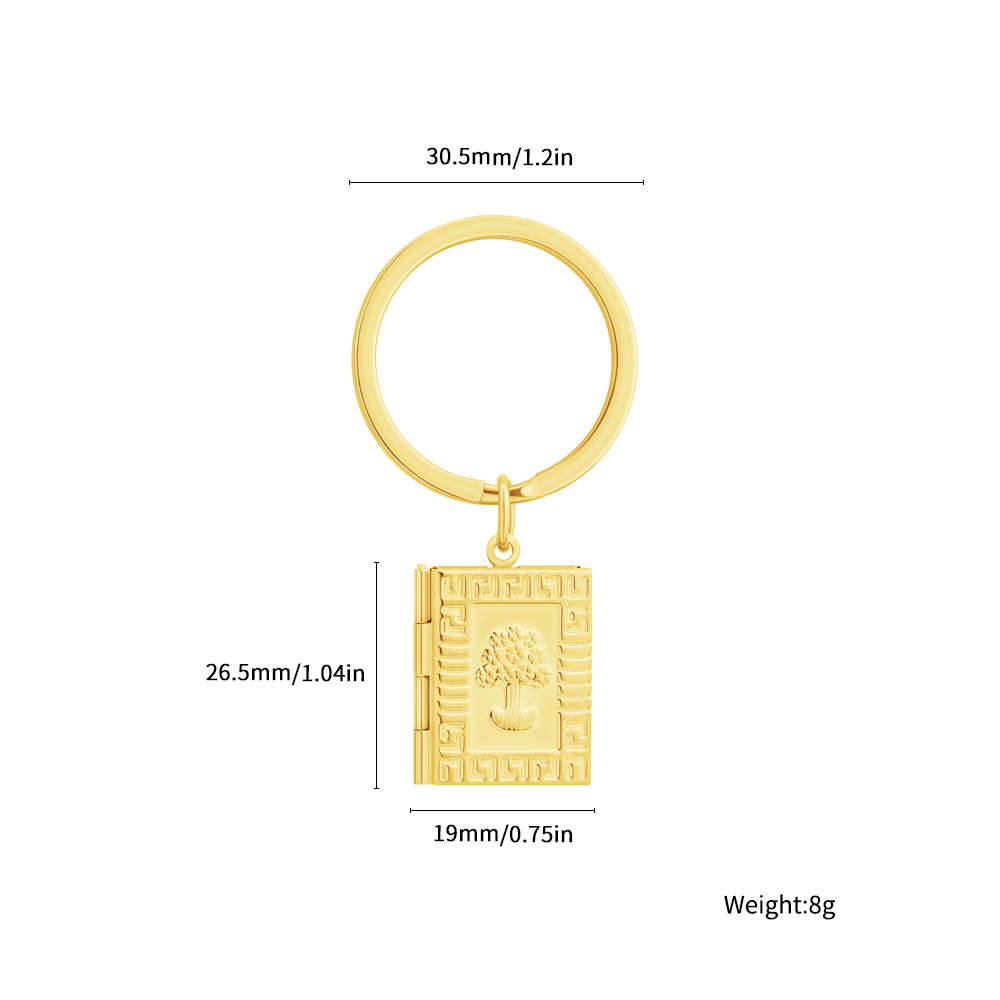 Mother's Day Gift Retro Exquisite Double-Sided Photo Frame Keychain