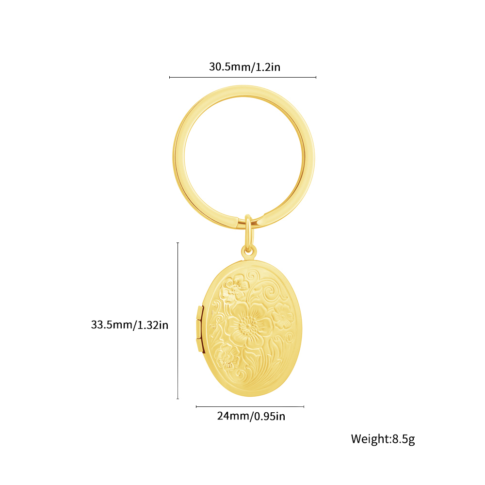 Mother's Day Gift Retro Exquisite Double-Sided Photo Frame Keychain
