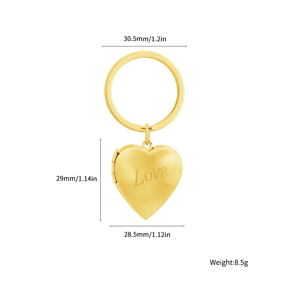 Mother's Day Gift Retro Exquisite Double-Sided Photo Frame Keychain