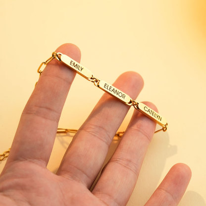 Personalized Chain Link Bracelet With Custom Charms For Her