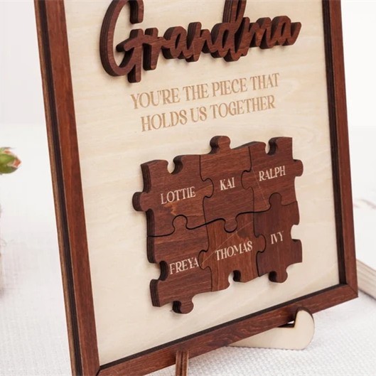 Custom Mother's Day Puzzle Sign Grandma You Are The Piece That Holds us Together