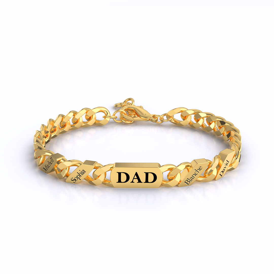 Mother's Day Gift DAD and MOM Cuban Link Bracelet