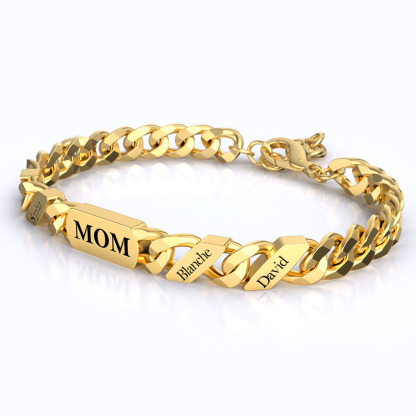 Mother's Day Gift Cuban Link MOM Bracelet