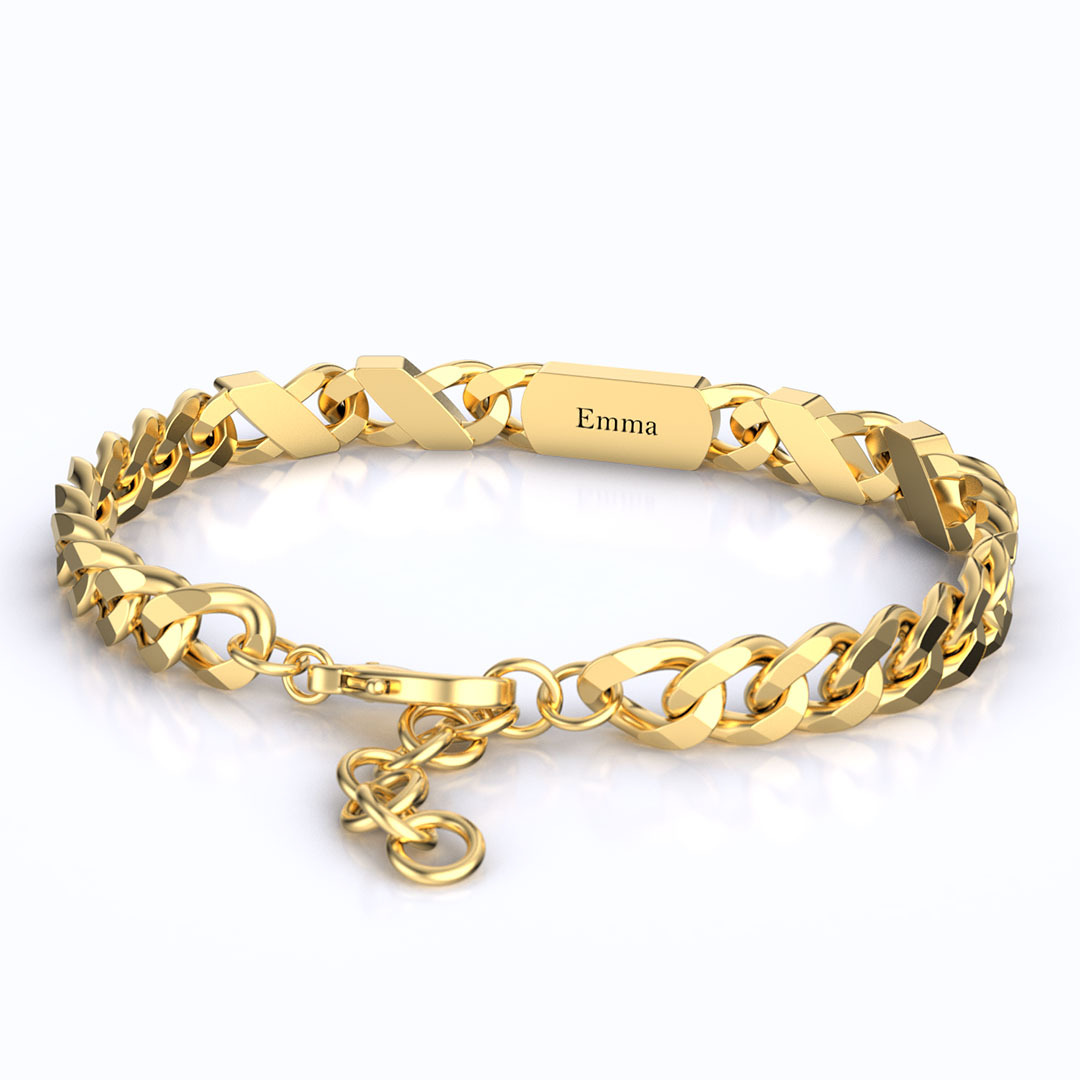 Mother's Day Gift Cuban Link MOM Bracelet