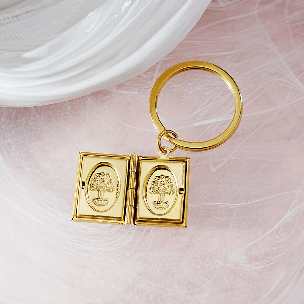 Mother's Day Gift Retro Exquisite Double-Sided Photo Frame Keychain