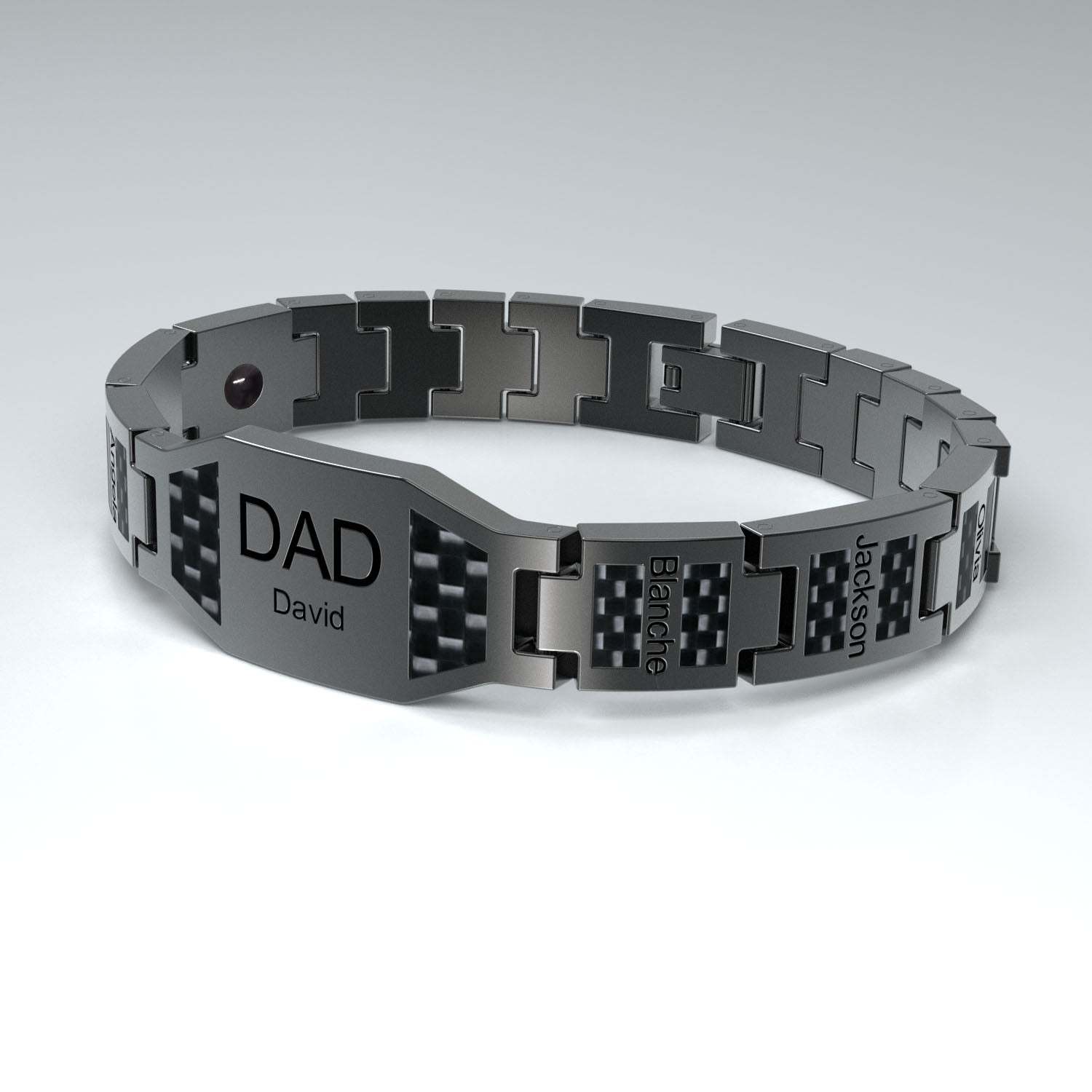 Father's Day - Personalized Magnetic Therapy Bracelet for Men