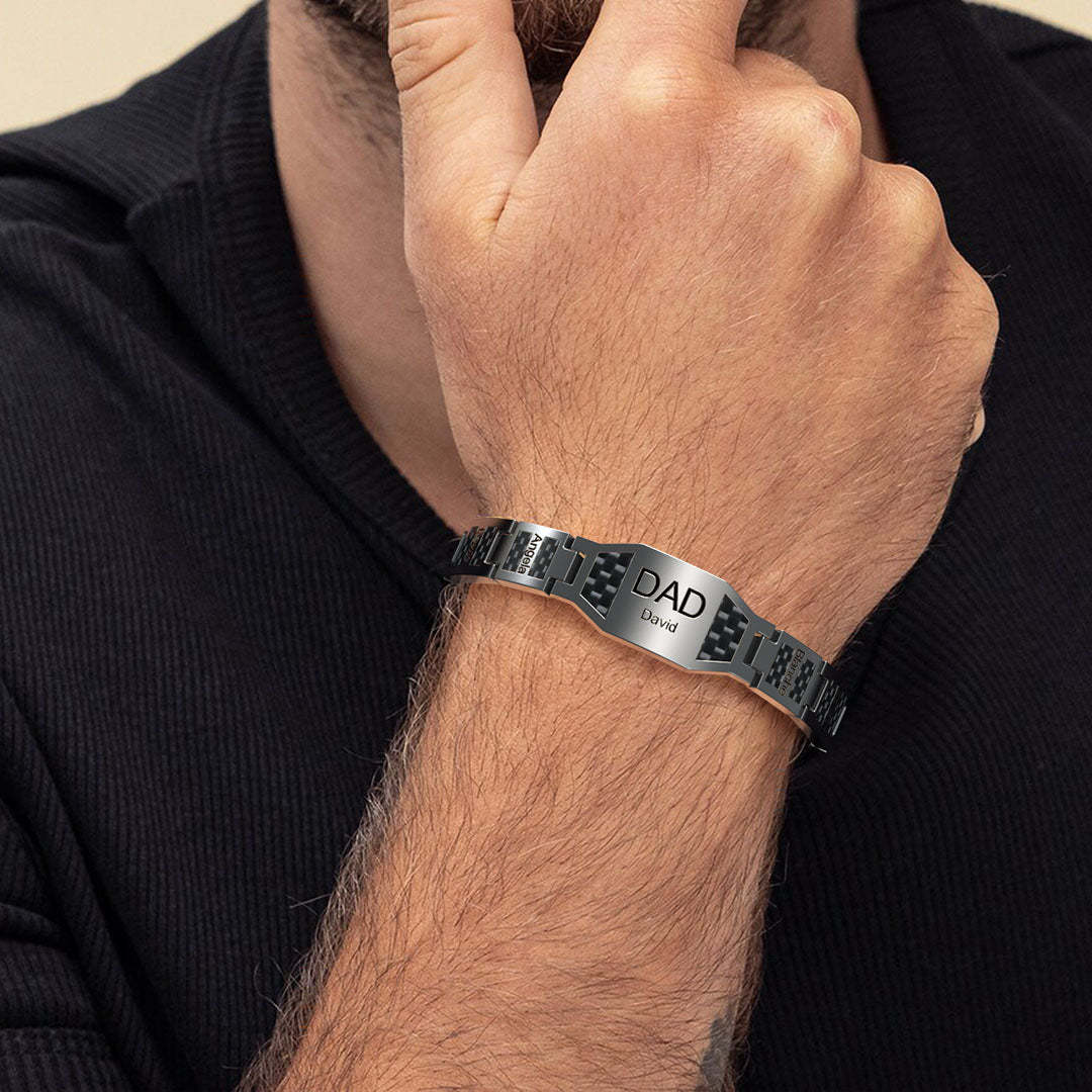 Father's Day - Personalized Magnetic Therapy Bracelet for Men