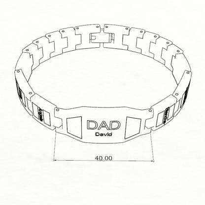 Father's Day - Personalized Magnetic Therapy Bracelet for Men