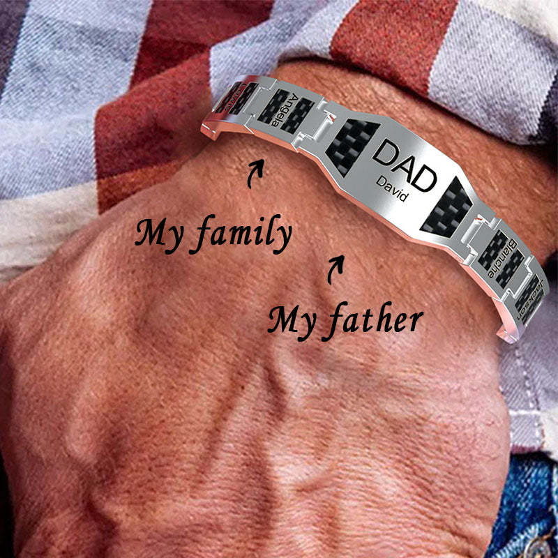 Father's Day - Personalized Magnetic Therapy Bracelet for Men