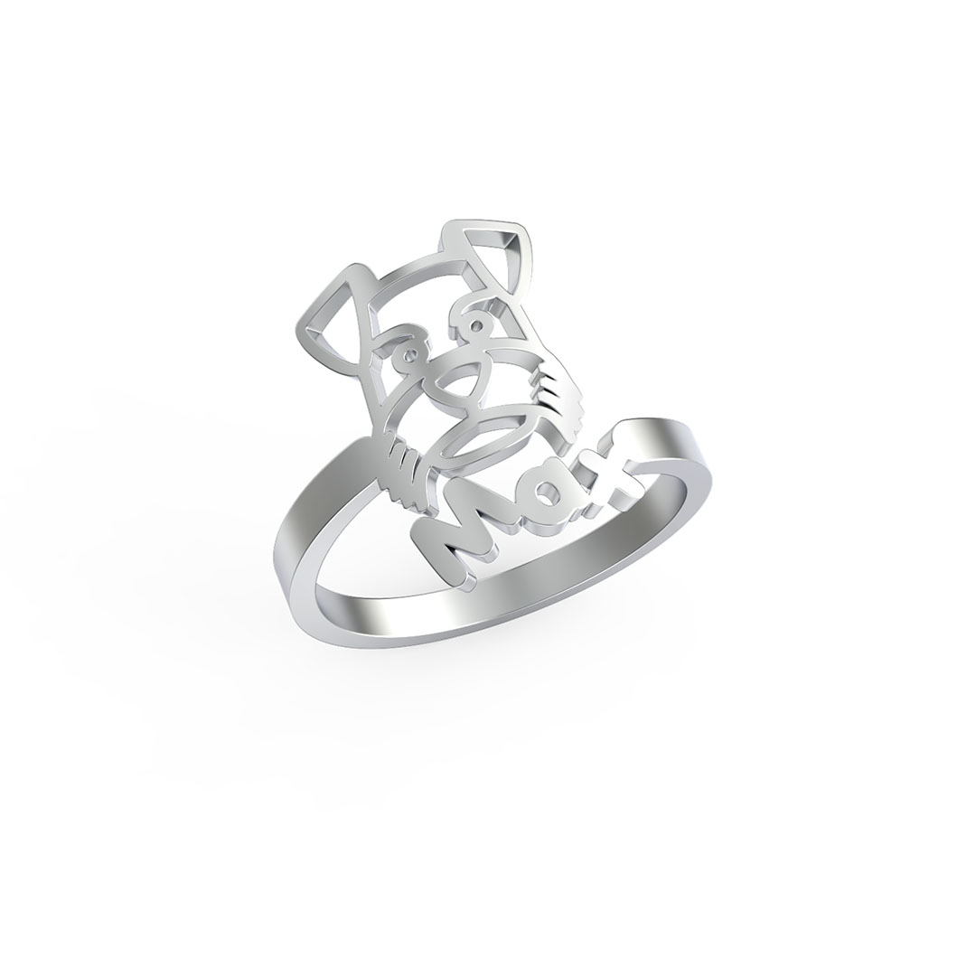Personalized Dog Breed & Name Ring