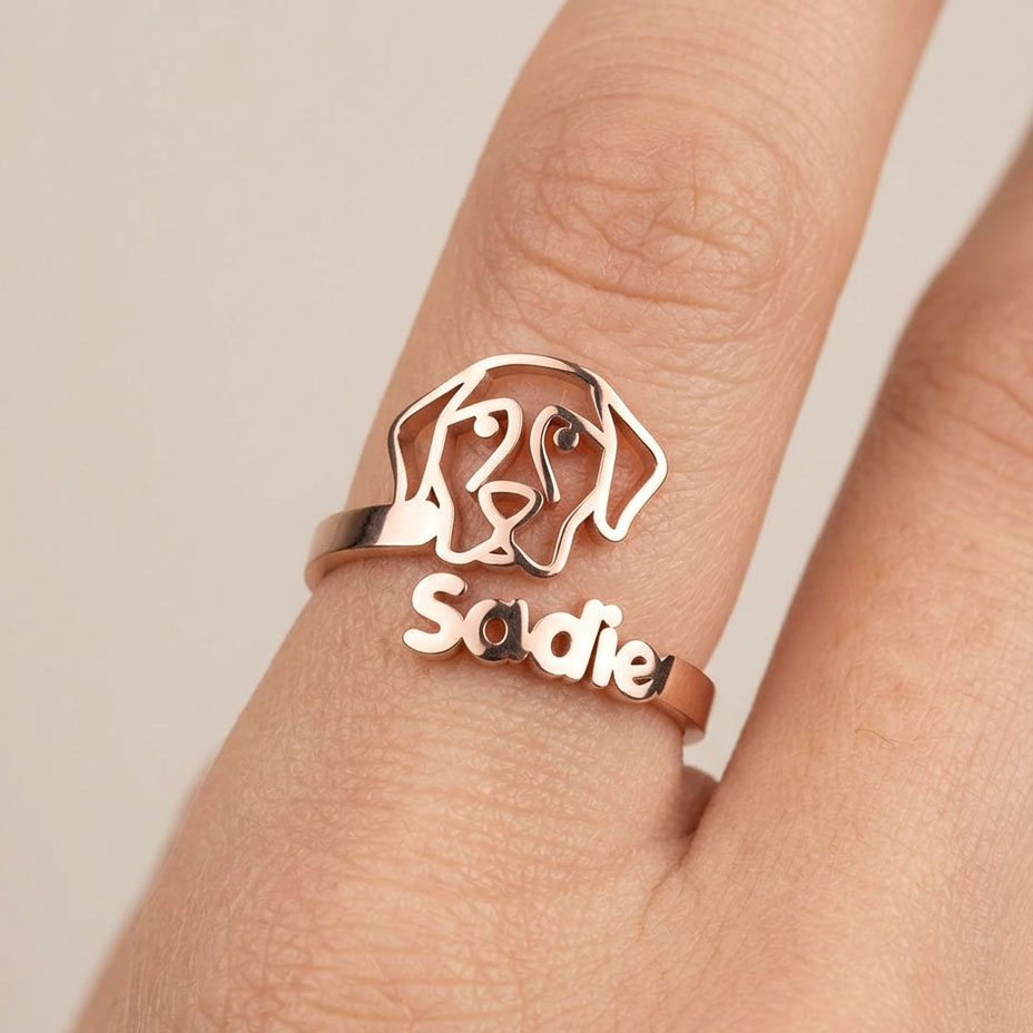 Personalized Dog Breed & Name Ring