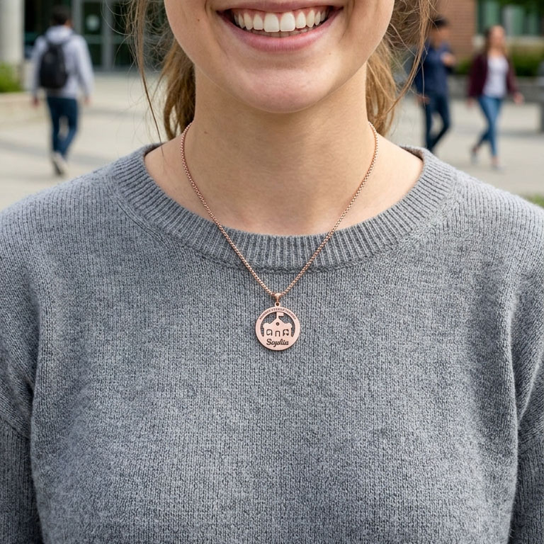 Back-to-School Gifts🎁 Personalized School Name Necklace & Keychain