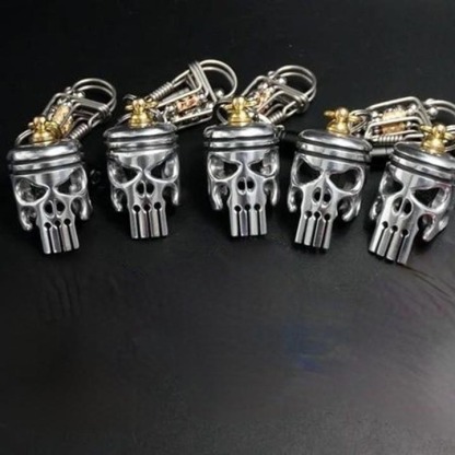 🎃Halloween Early Sale🎃 Piston art skull keychain (pendant/flashlight/bottle opener)