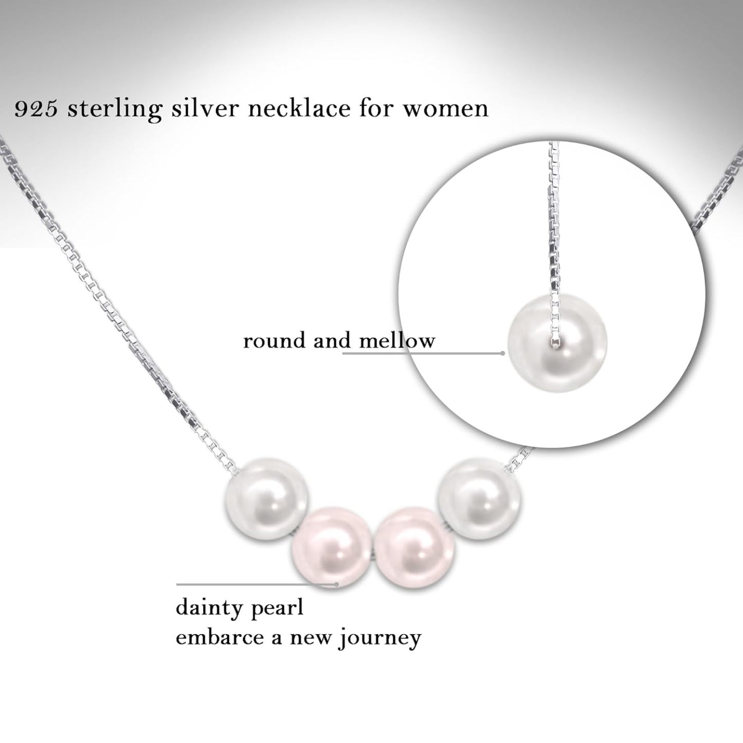 Sereney 10th Birthday Gifts for Girl Sterling Silver Pink Pearl Necklace as Gifts for 10 Year Old, Adjustable Length 10 Birthday Ideas for Teens Trendy 2025