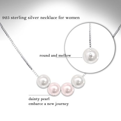 Sereney 10th Birthday Gifts for Girl Sterling Silver Pink Pearl Necklace as Gifts for 10 Year Old, Adjustable Length 10 Birthday Ideas for Teens Trendy 2025