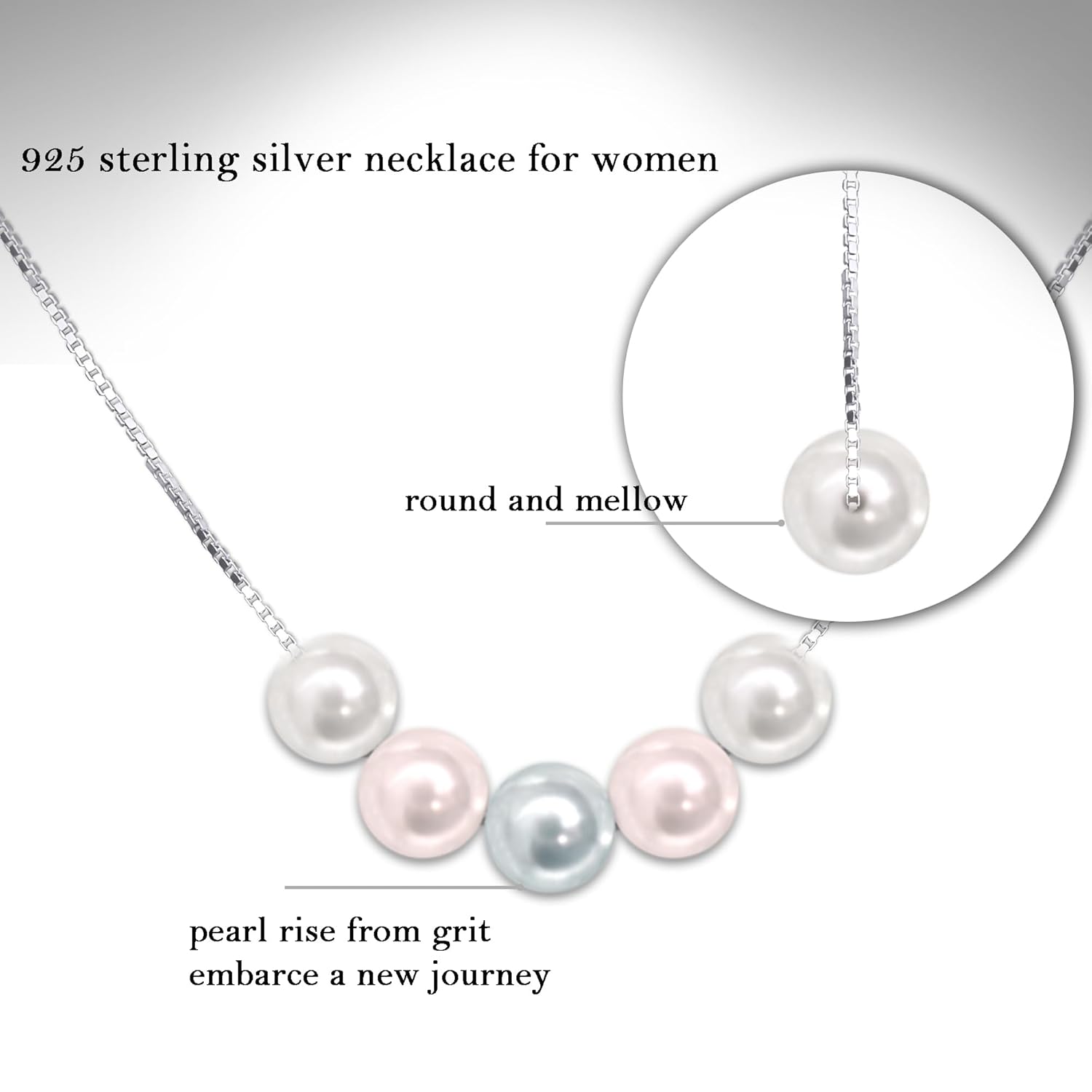 Sereney 10th Birthday Gifts for Girl Sterling Silver Pink Pearl Necklace as Gifts for 10 Year Old, Adjustable Length 10 Birthday Ideas for Teens Trendy 2025