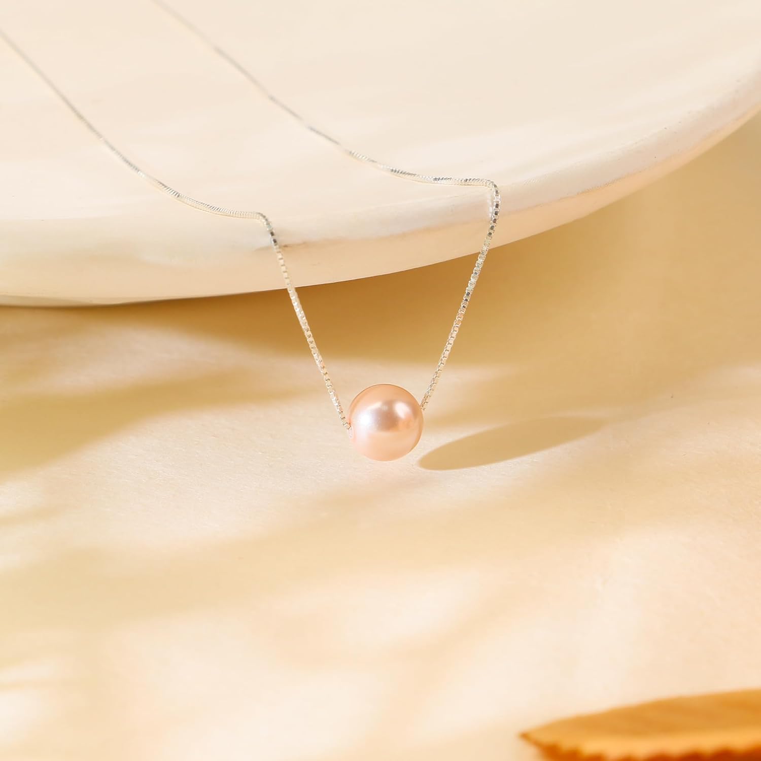 Sereney 10th Birthday Gifts for Girl Sterling Silver Pink Pearl Necklace as Gifts for 10 Year Old, Adjustable Length 10 Birthday Ideas for Teens Trendy 2025