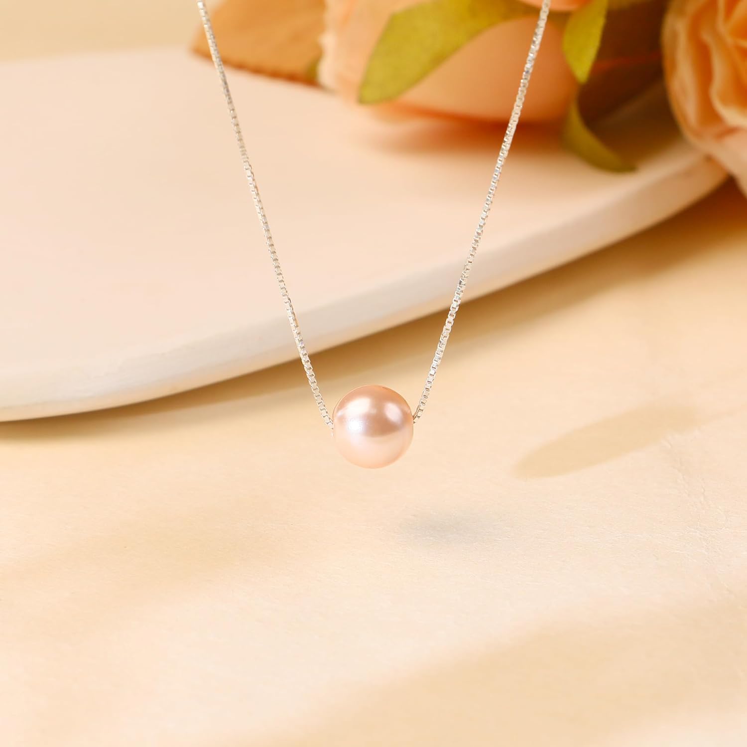 Sereney 10th Birthday Gifts for Girl Sterling Silver Pink Pearl Necklace as Gifts for 10 Year Old, Adjustable Length 10 Birthday Ideas for Teens Trendy 2025