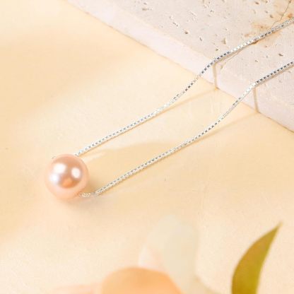 Sereney 10th Birthday Gifts for Girl Sterling Silver Pink Pearl Necklace as Gifts for 10 Year Old, Adjustable Length 10 Birthday Ideas for Teens Trendy 2025