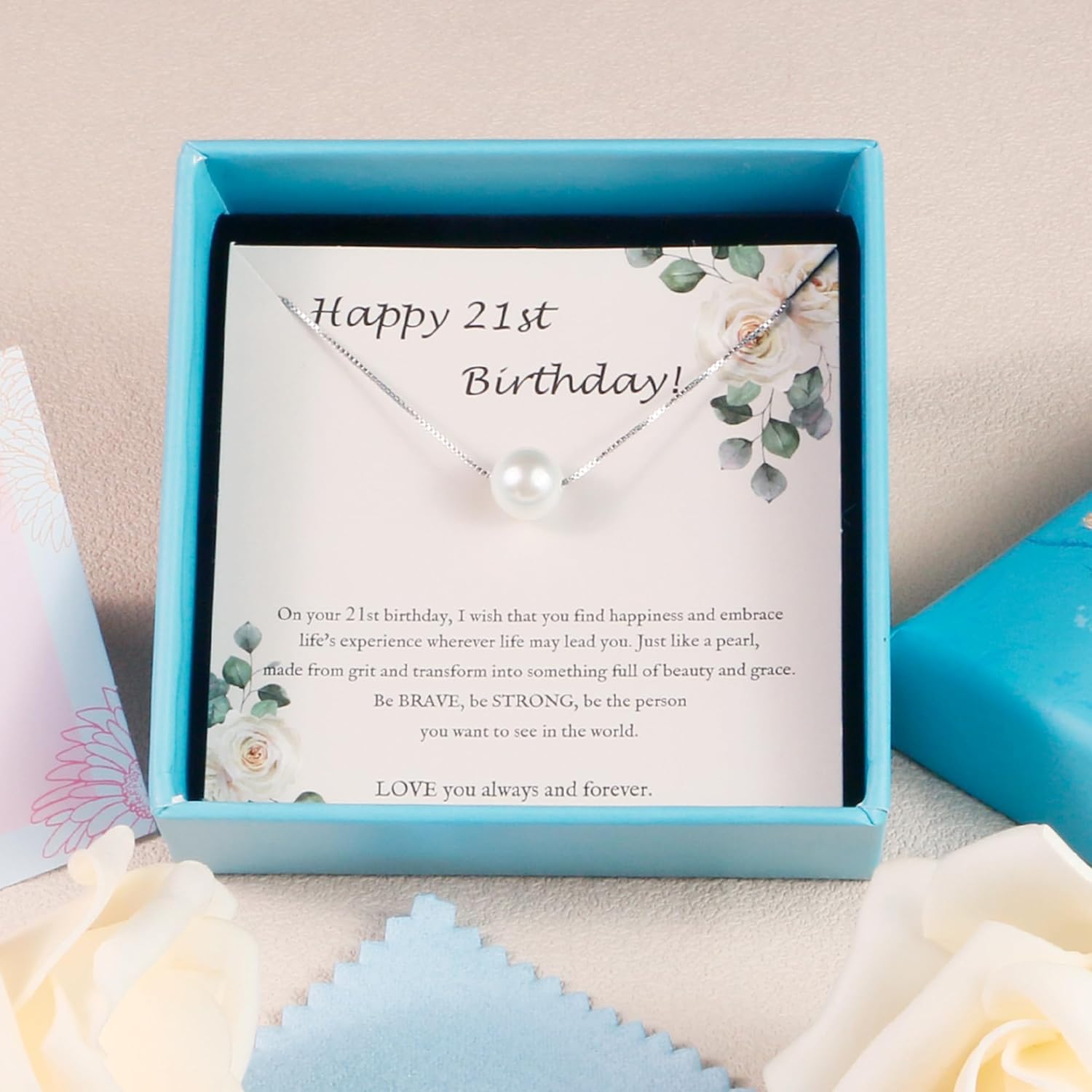 Sereney 10th Birthday Gifts for Girl Sterling Silver Pink Pearl Necklace as Gifts for 10 Year Old, Adjustable Length 10 Birthday Ideas for Teens Trendy 2025