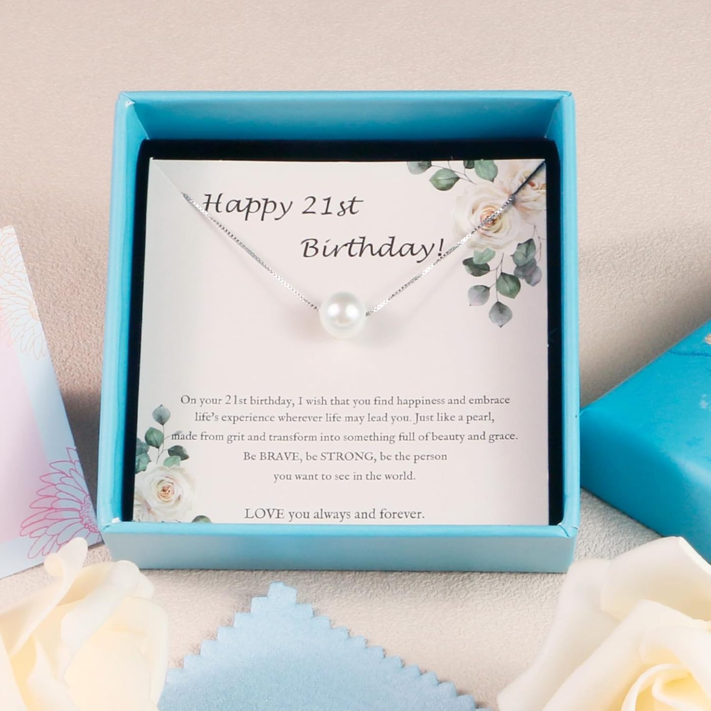 Sereney 10th Birthday Gifts for Girl Sterling Silver Pink Pearl Necklace as Gifts for 10 Year Old, Adjustable Length 10 Birthday Ideas for Teens Trendy 2025