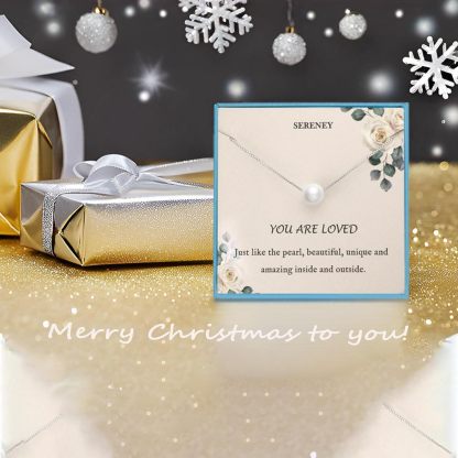 Sereney 10th Birthday Gifts for Girl Sterling Silver Pink Pearl Necklace as Gifts for 10 Year Old, Adjustable Length 10 Birthday Ideas for Teens Trendy 2025