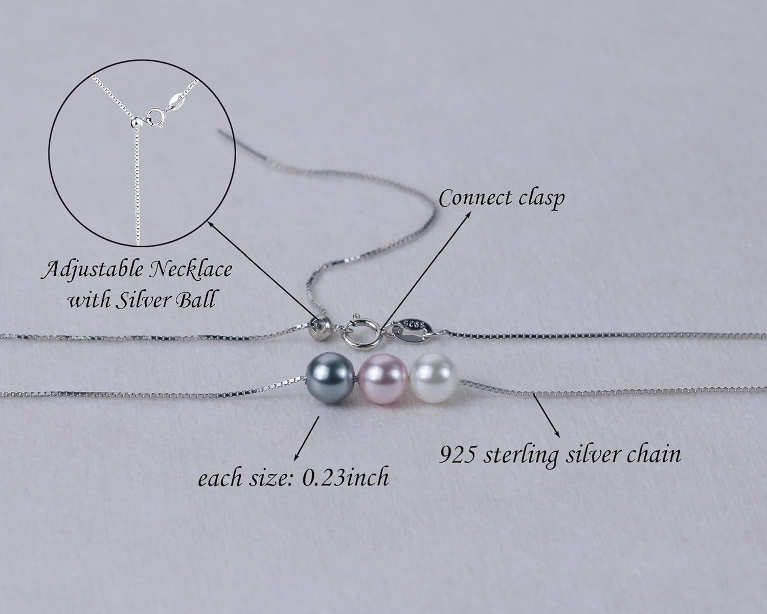 Sereney 10th Birthday Gifts for Girl Sterling Silver Pink Pearl Necklace as Gifts for 10 Year Old, Adjustable Length 10 Birthday Ideas for Teens Trendy 2025
